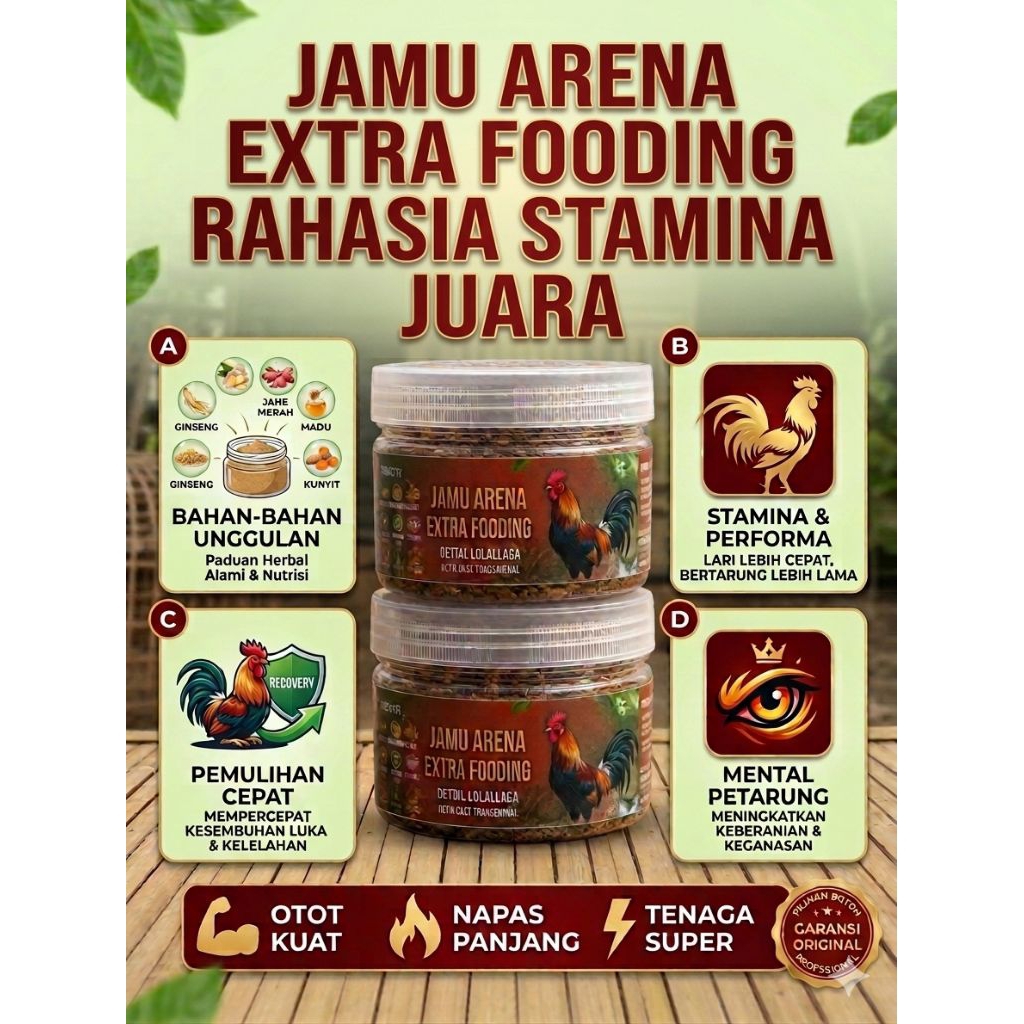 JAMU AYAM ADUAN EXTRA FOODING SUPLEMEN LENGKAP UNTUK AYAM LAGA