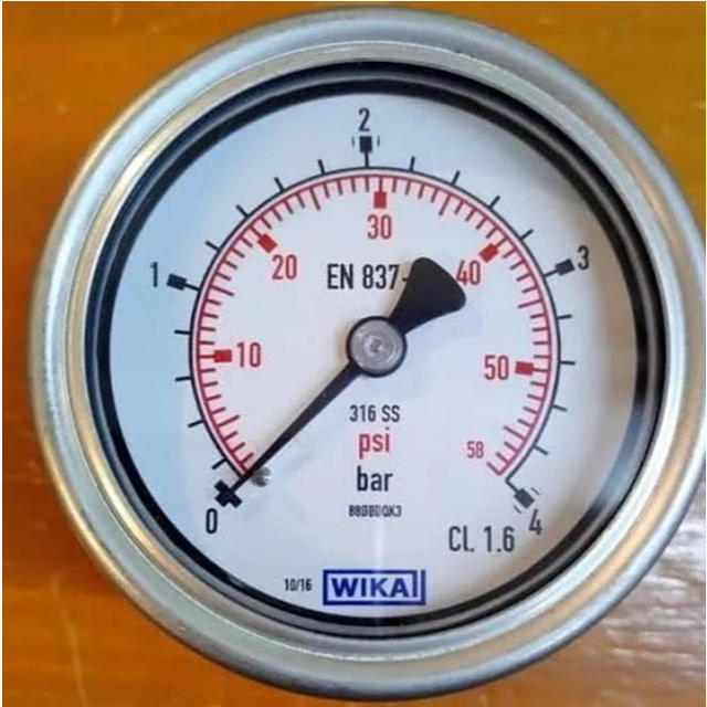 Pressure Gauge WIKA SS Kuningan 4 Inch Payung | 1 Bar • 2.5 Bar • 4 Bar • 6 Bar • 10 Bar • 16 Bar • 