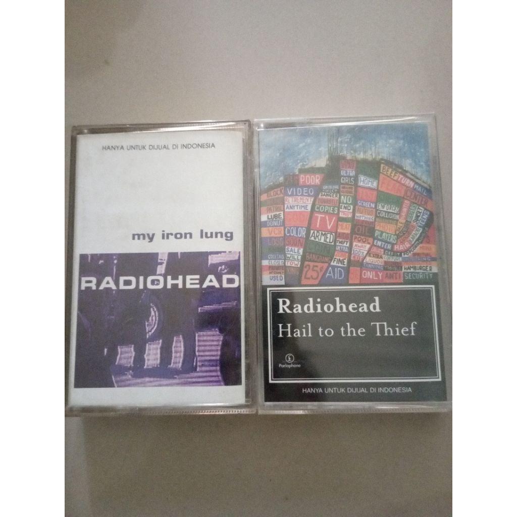 paket kaset radiohade hail to the thief & my iron lung