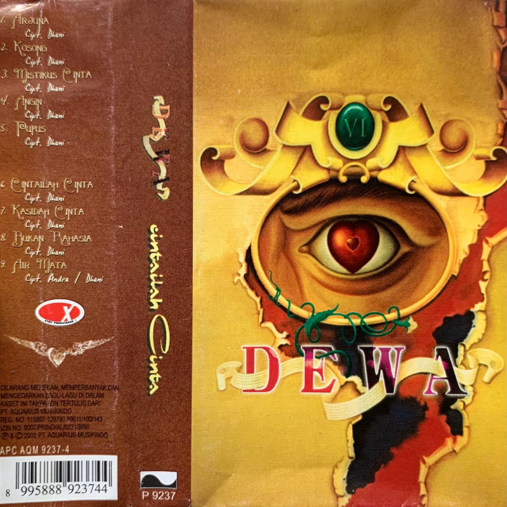 Kaset Pita Dewa 19 - Cintailah Cinta (2002 Aquarius Musikindo)
