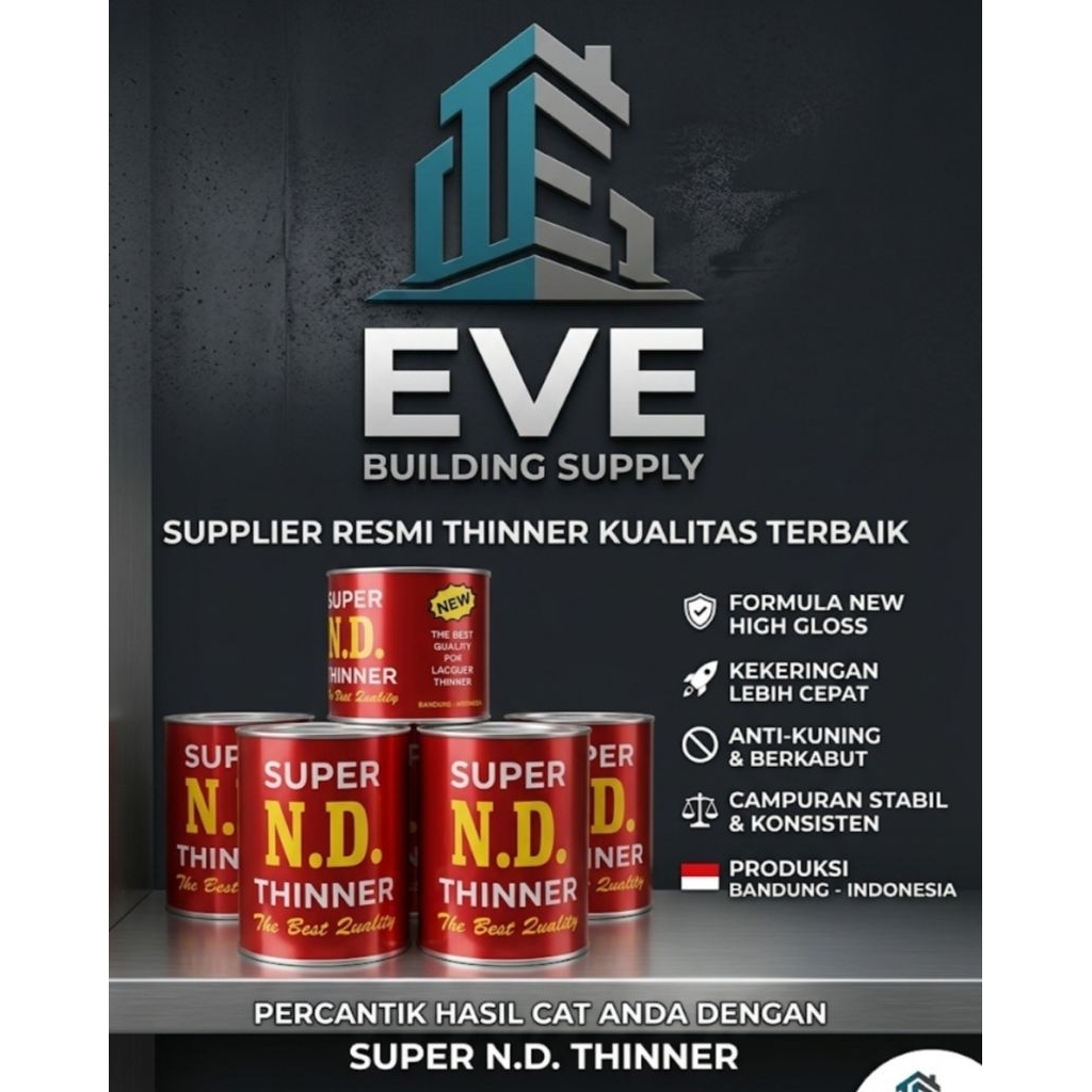 Super N.D. Thinner High Quality - Pengencer Cat Lacquer dan Finishing Gloss