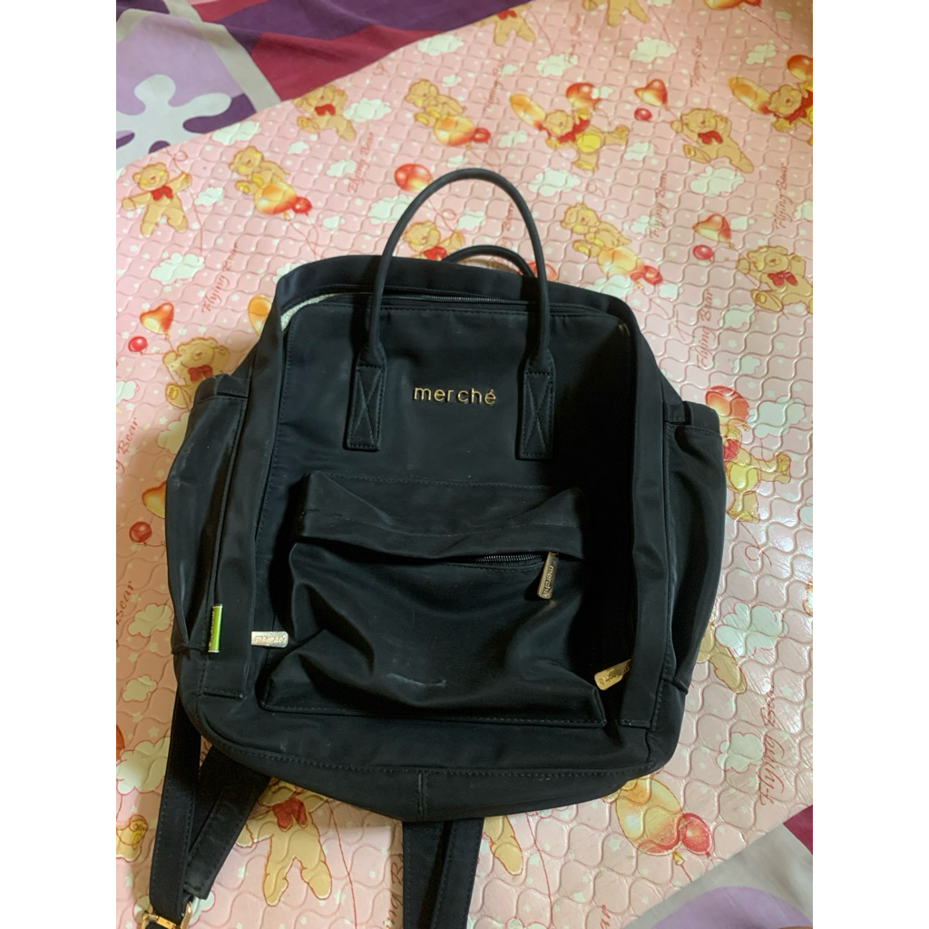 (preloved) merche bag NEGO warna hitam good quality minus dikit