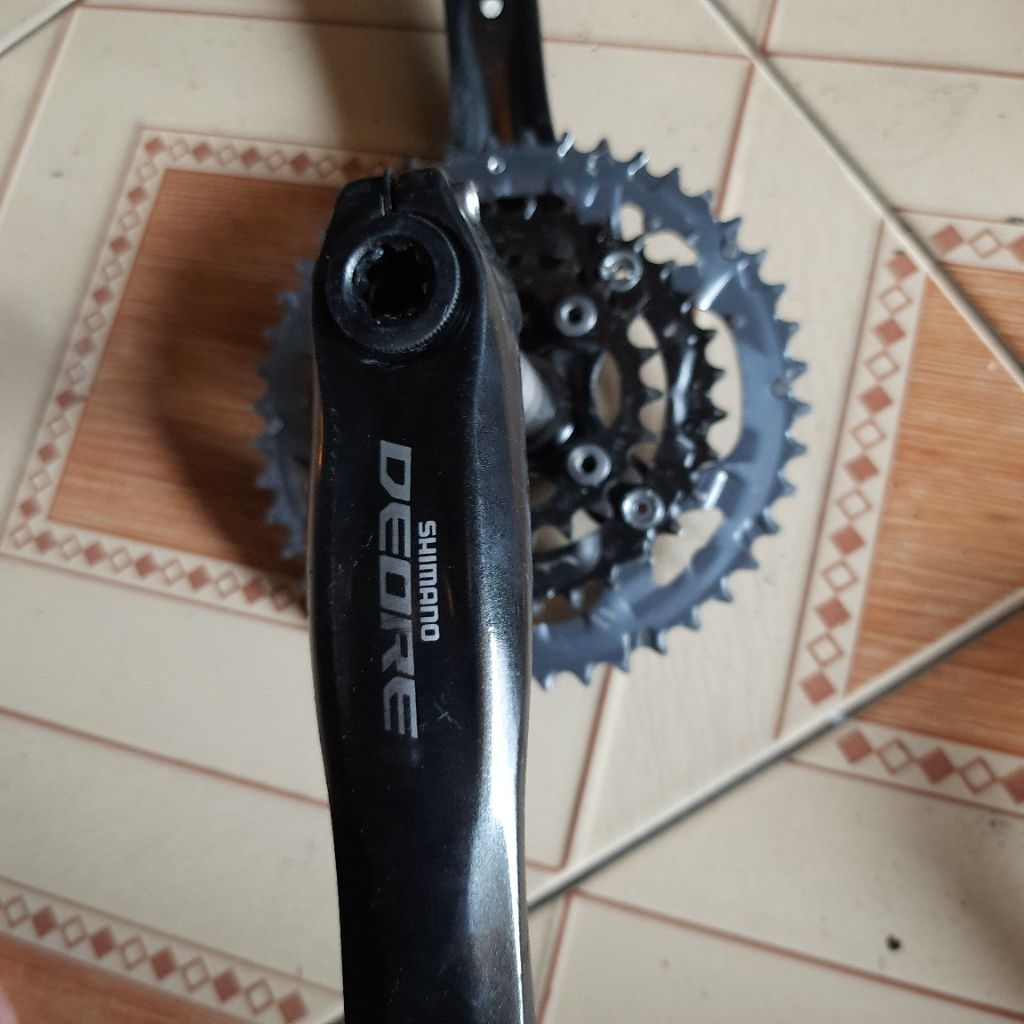 crank deore 3 speed hollowtech