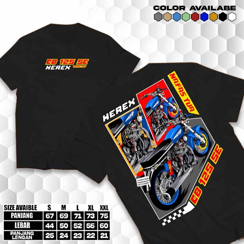 Garuda Baju - Kaos Honda Herex CB 125 Se Nafas Tua | Baju Distro Motor Herex CB GL Honda Gank | Baha