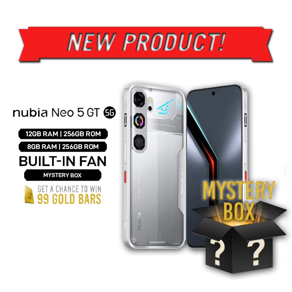 ZTE Nubia Neo 3 5G 8/256GB NFC Support Shoulder Air Trigger HP Gaming Fast Charging Garansi Resmi No