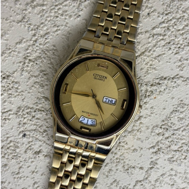 Arloji Jam tangan Citizen Spesial Gold plated Second Preloved