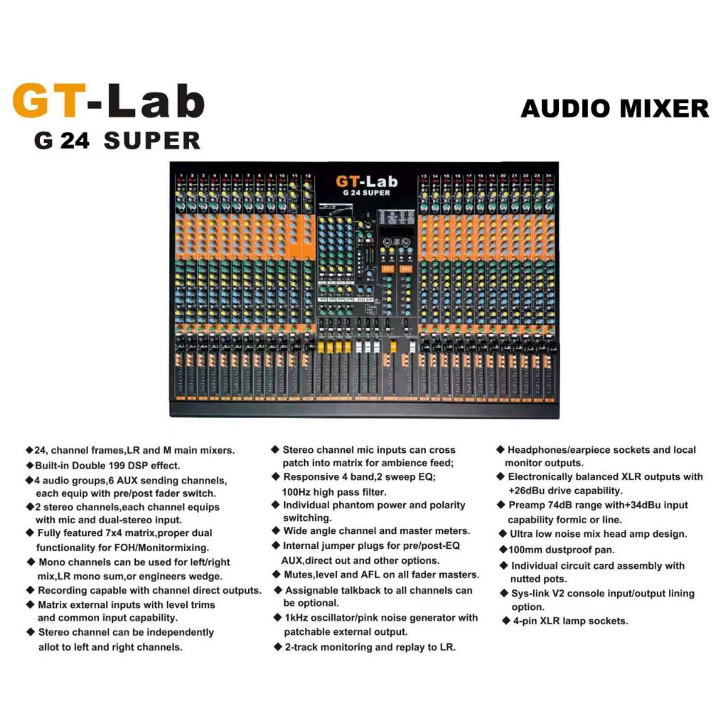 Mixer Analog RDW GT Lab 24 SUPER / G 24 / G24 Super - 24 channel