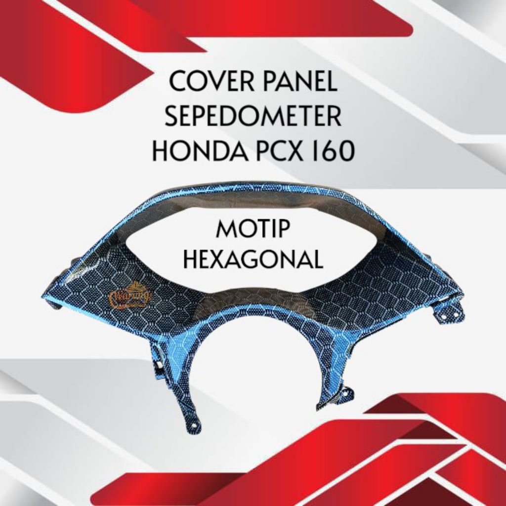 COVER PANEL SEPEDOMETER PCX 160 CARBON WTP MOTIP HEXAGONAL