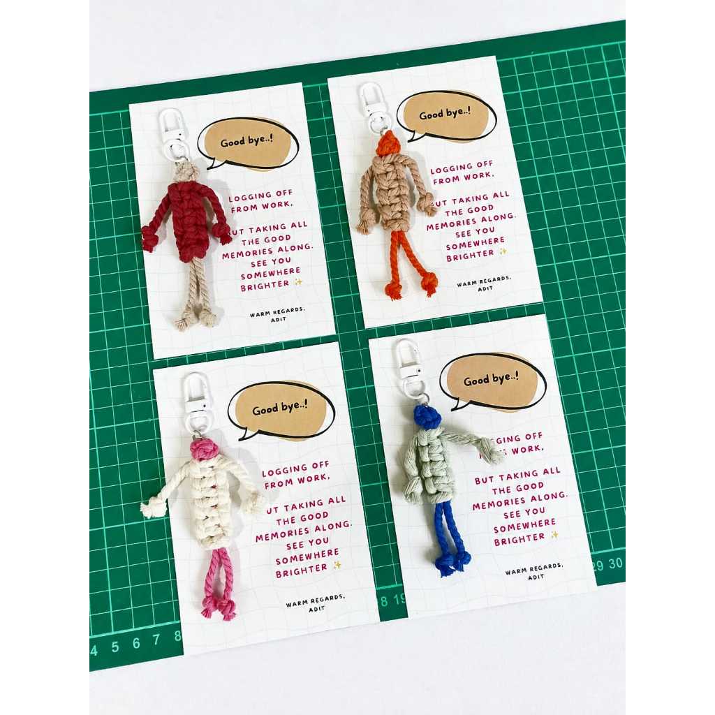 Souvenir Resign | macrame keychain | Farewell Gift | Mini Gift
