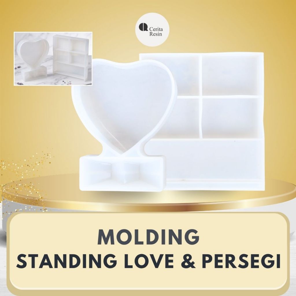 Cerita Resin - Molding Cetakan Resin Silikon Standing Love & Persegi