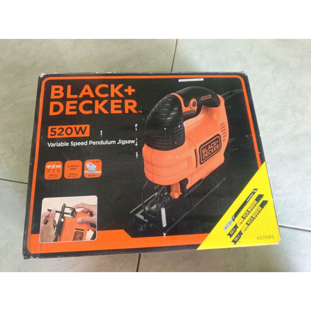 BLACK+DECKER 520W Variable Speed Jigsaw KS701PE (Second)