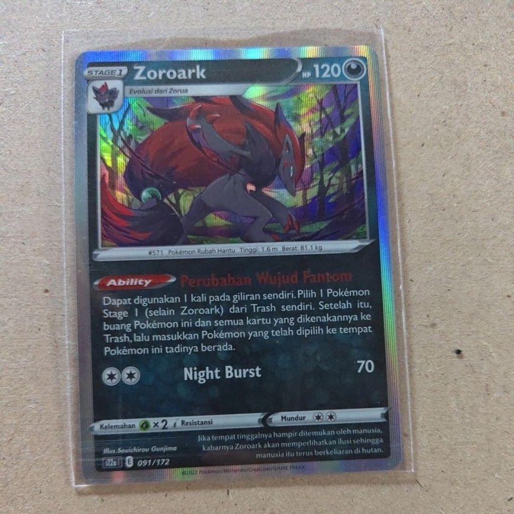 kartu pokemon hologram Zoroark