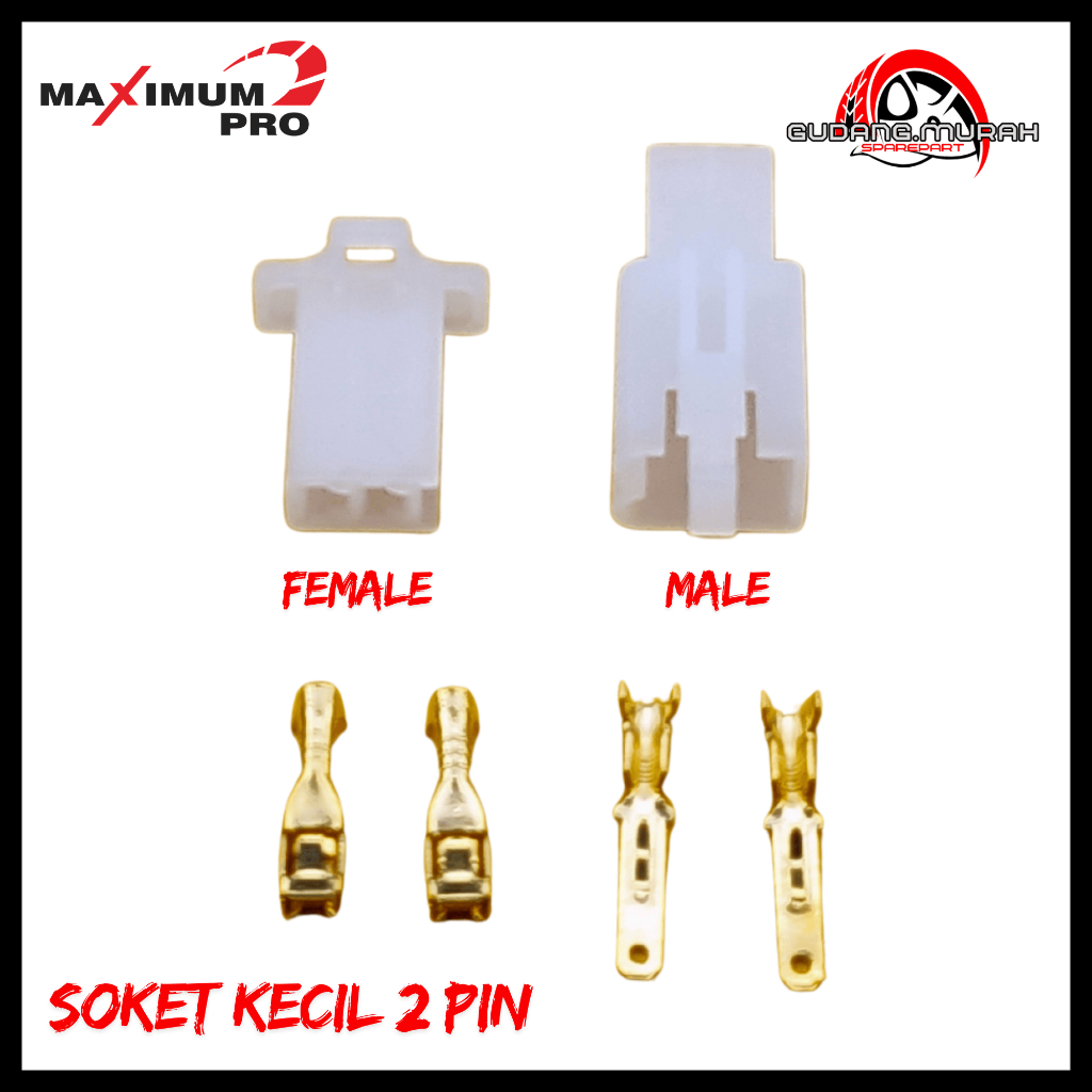 SOKET / SOCKET 2 PIN KECIL SOKET 2.8MM