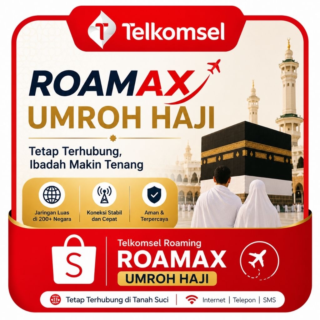 Paket Roaming Telkomsel RoaMAX Umroh Haji Arab Saudi Full Kuota