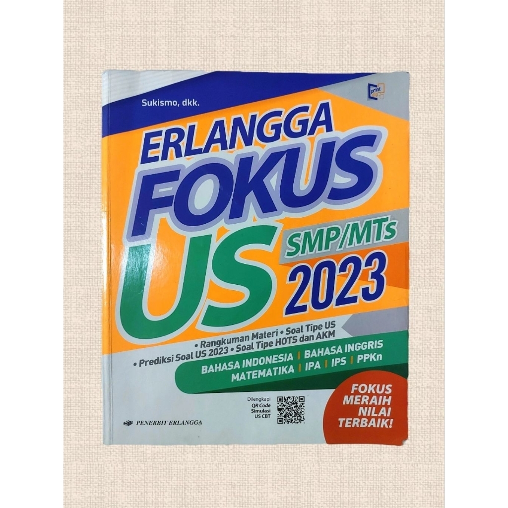 [PRELOVED ORI] Buku Fokus US SMP 2023 Erlangga