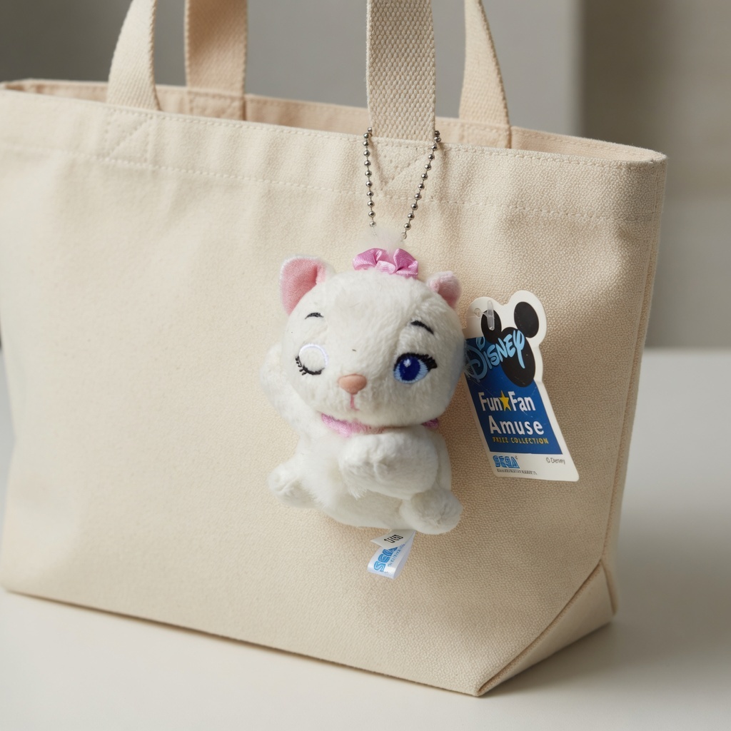Bagcharm Marie Cat Original disney Sega Newtag. Ganci Marie Cat kucing putih