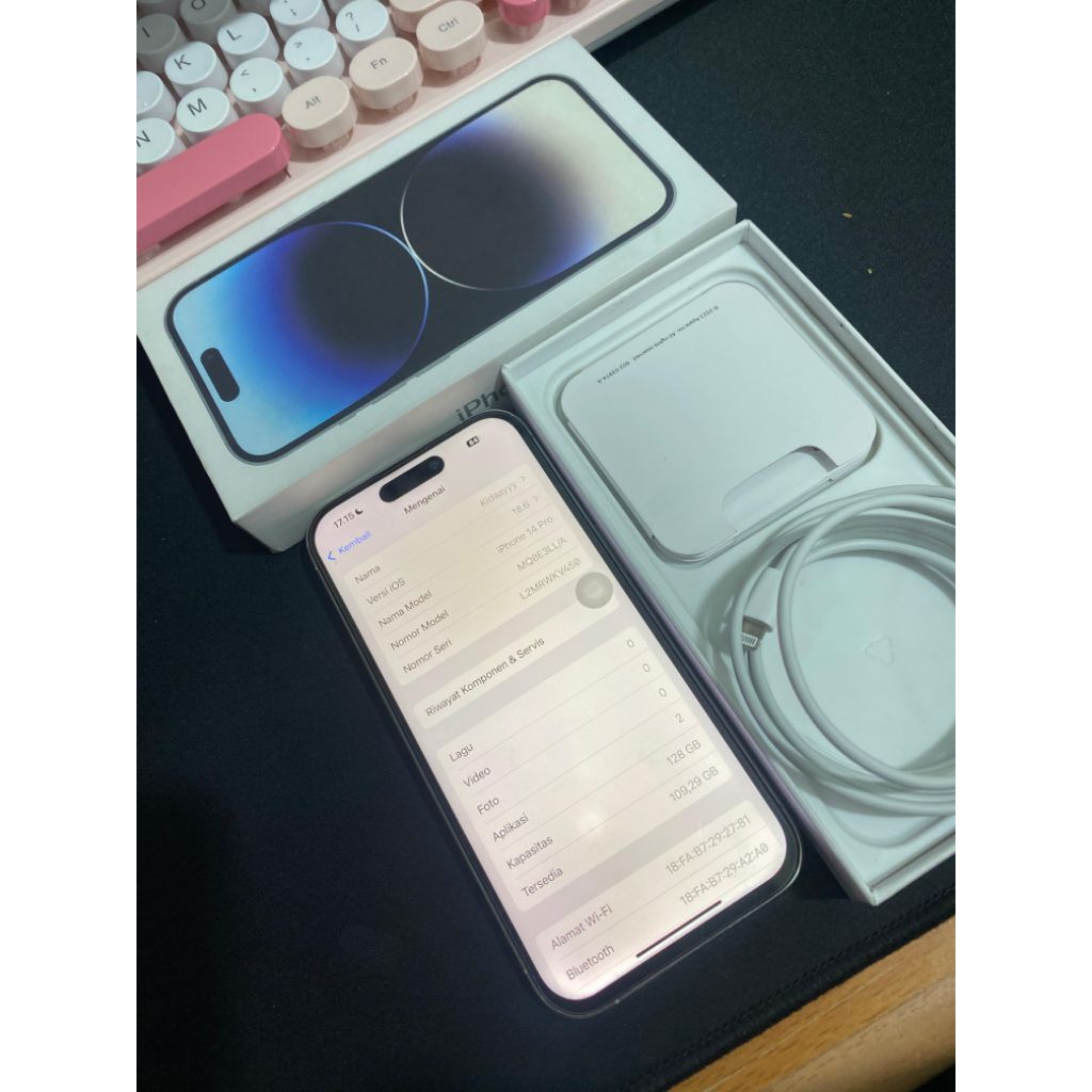 Iphone 14 pro 128gb esim bypassKelengkapan fullset