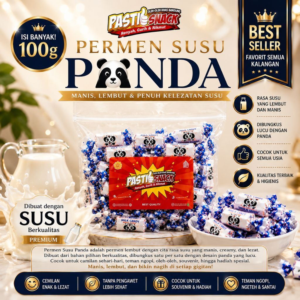 PERMEN SUSU PANDA 100G | HALAL PRODUK