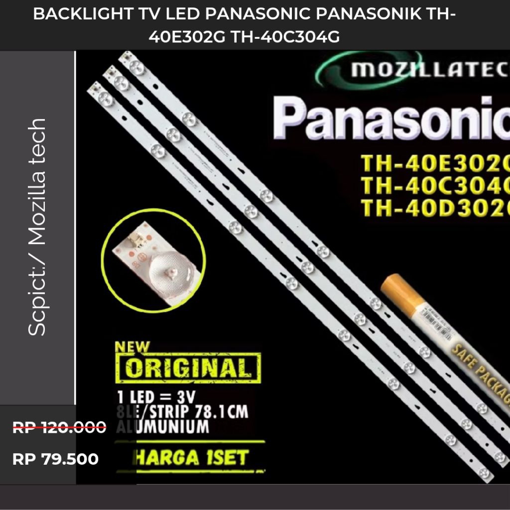 Promo BACKLIGHT TV LED PANASONIC PANASONIK TH-40E302G TH-40C304G TH-40D302G TH 40E302G TH 40C304G TH