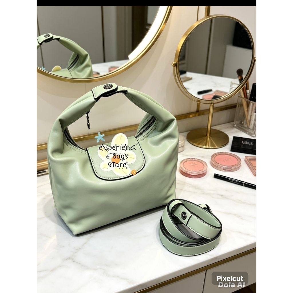 Experience bags Store -  Tas Tangan Hijau Mint Lembut- Tas Hobo Warna Sage EleganBonus Box