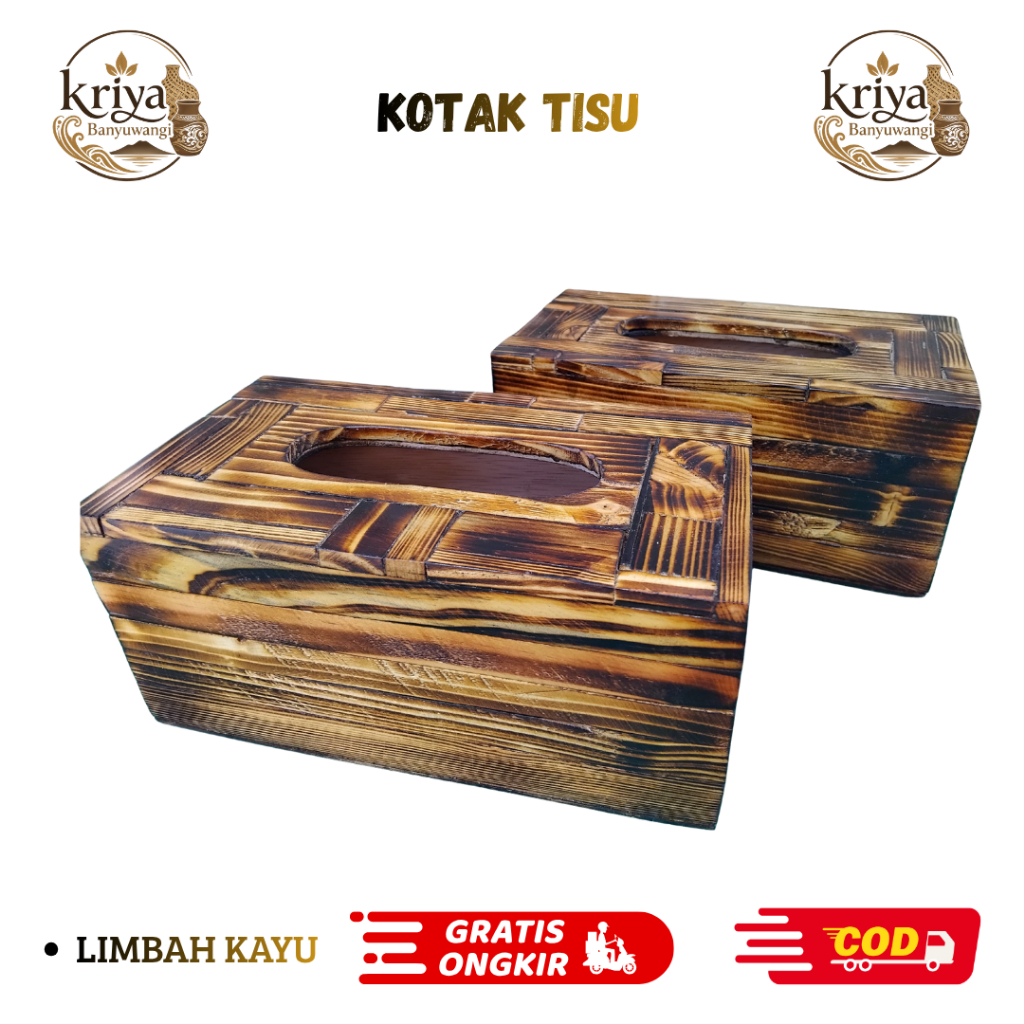 Kotak Tisu Limbah Kayu , Aesthetic , Kayu Estetik Premium / Tempat Tisu Minimalis Kerajinan Limbah K