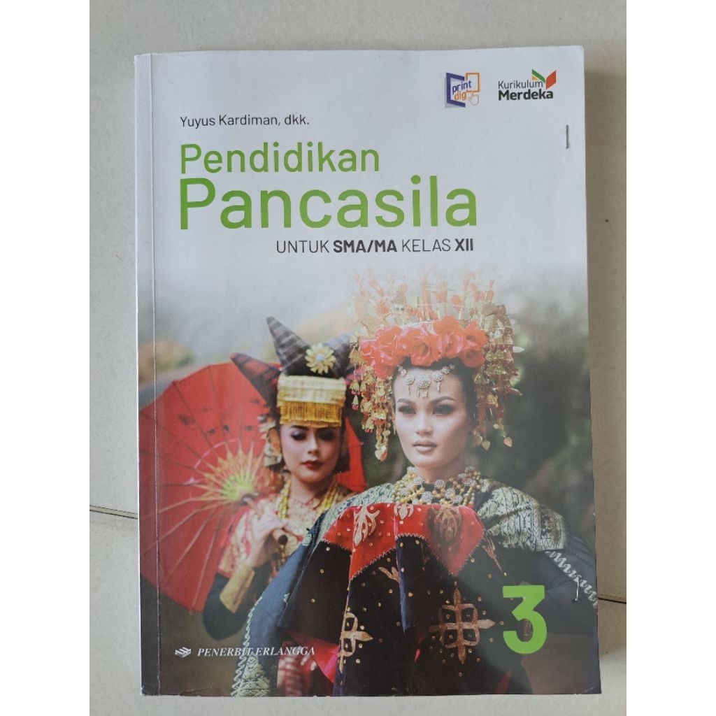 Buku Pendidikan Pancasila kelas 12 - Yuyus Kardiman (Erlangga)