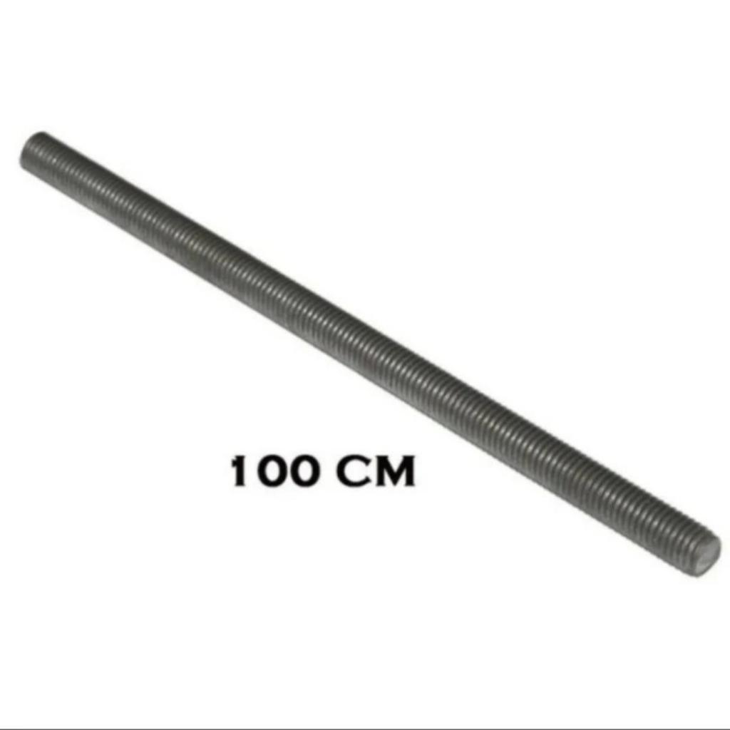 asdrat as drat long drat stud bolt hitam putih galvanis m12 12mm 1m