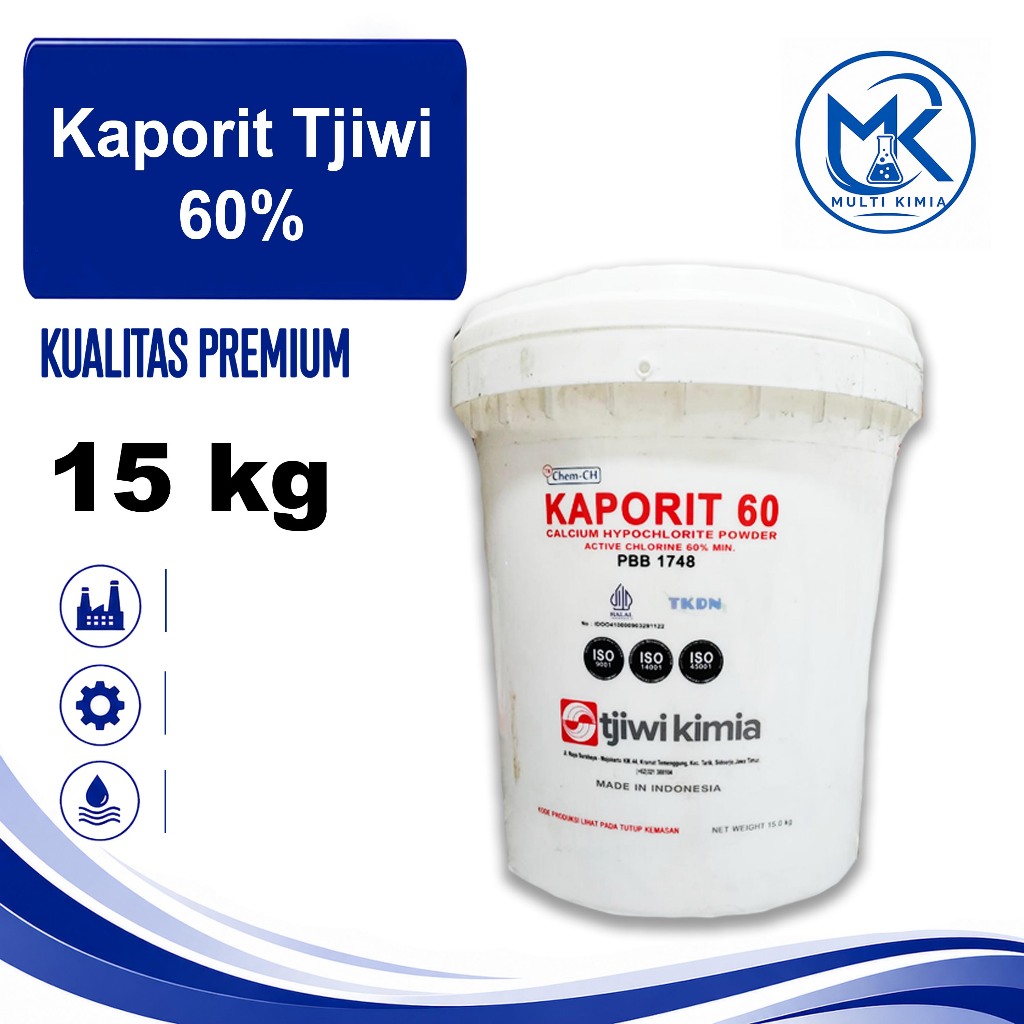 Caporit Powder TJIWI 15 Kg / Kaporit Bubuk TJIWI / Calsium Hypochlorit - KAPORIT 60%
