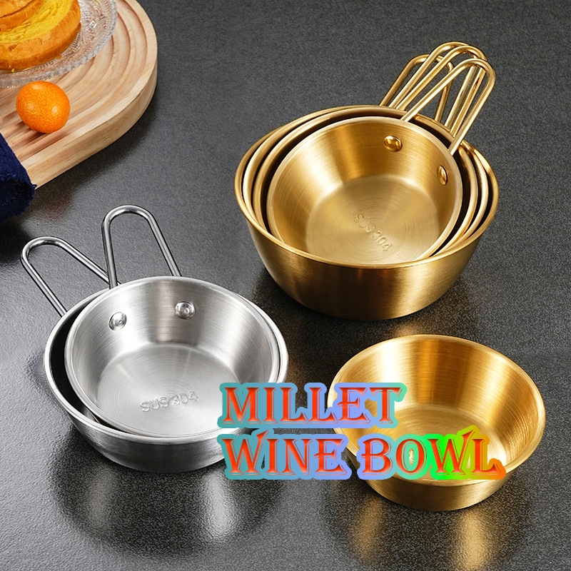Mangkok korea stainless Panci korea ramen Mangkok stainless 304 food grade - Cocok untuk sayuran, na