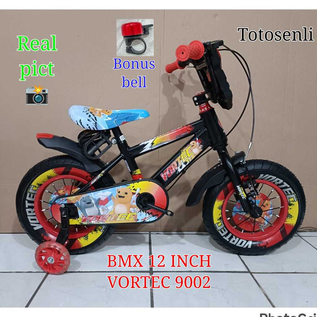 sepeda anak bmx 12 inch vortec 9002 dan mazara 2236-3 ban jumbo 3.0 sepeda anak