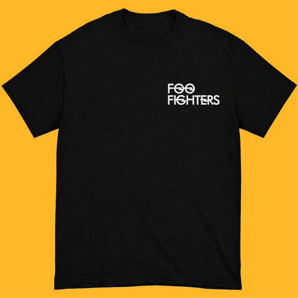 Kaos Band FOO FIGHTERS Flash Logo Vintage Retro - T-Shirt Reguler & Boxy Unisex Baju band Merchandis