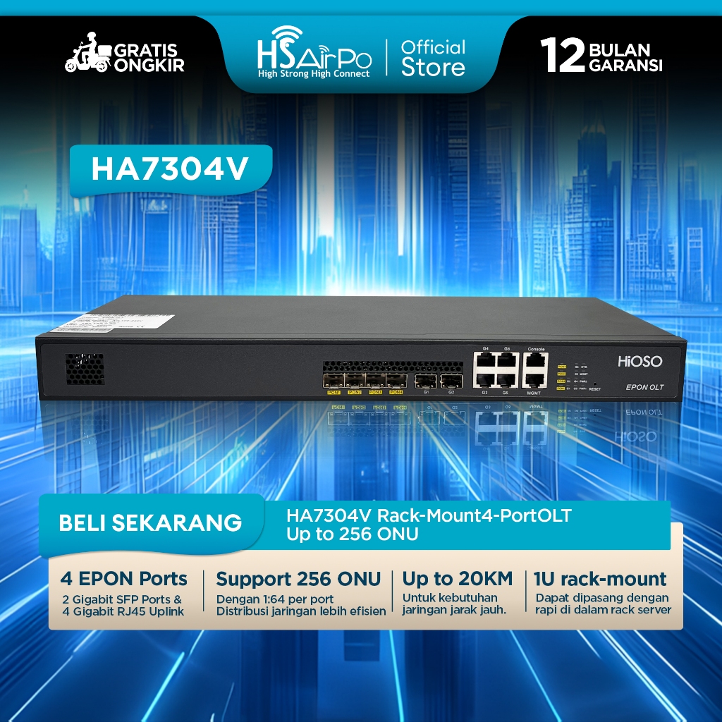 HSairPo HA7304V OLT Hioso EPON4 Port PON