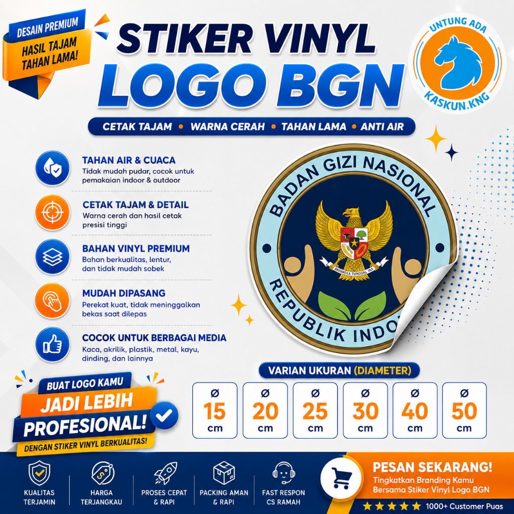 STIKER VINYL LOGO BGN – Custom Diameter // Stiker BGN Dapur MBG SPPG