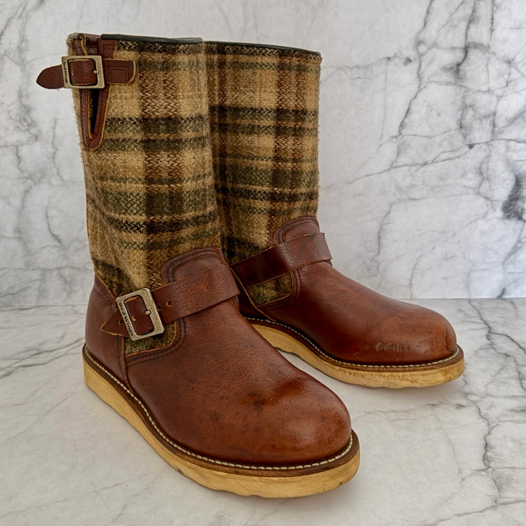 Langka - Size 39 RED WING 9007 Woolrich Lumberjack | Engineer Boots Pria Redwing Preloved Mulus
