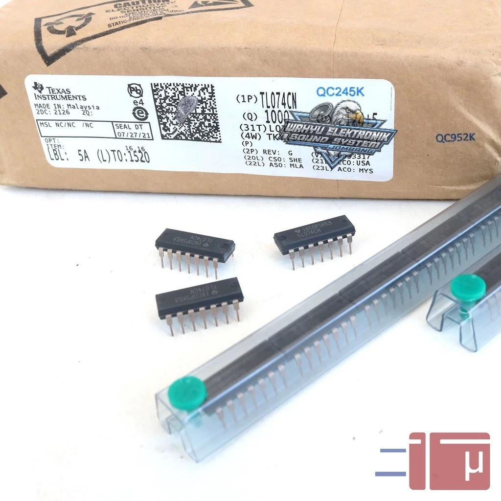 IC TL 074 / TL 074CN / TL074CN Original Texas Instruments Berkualitas Tinggi