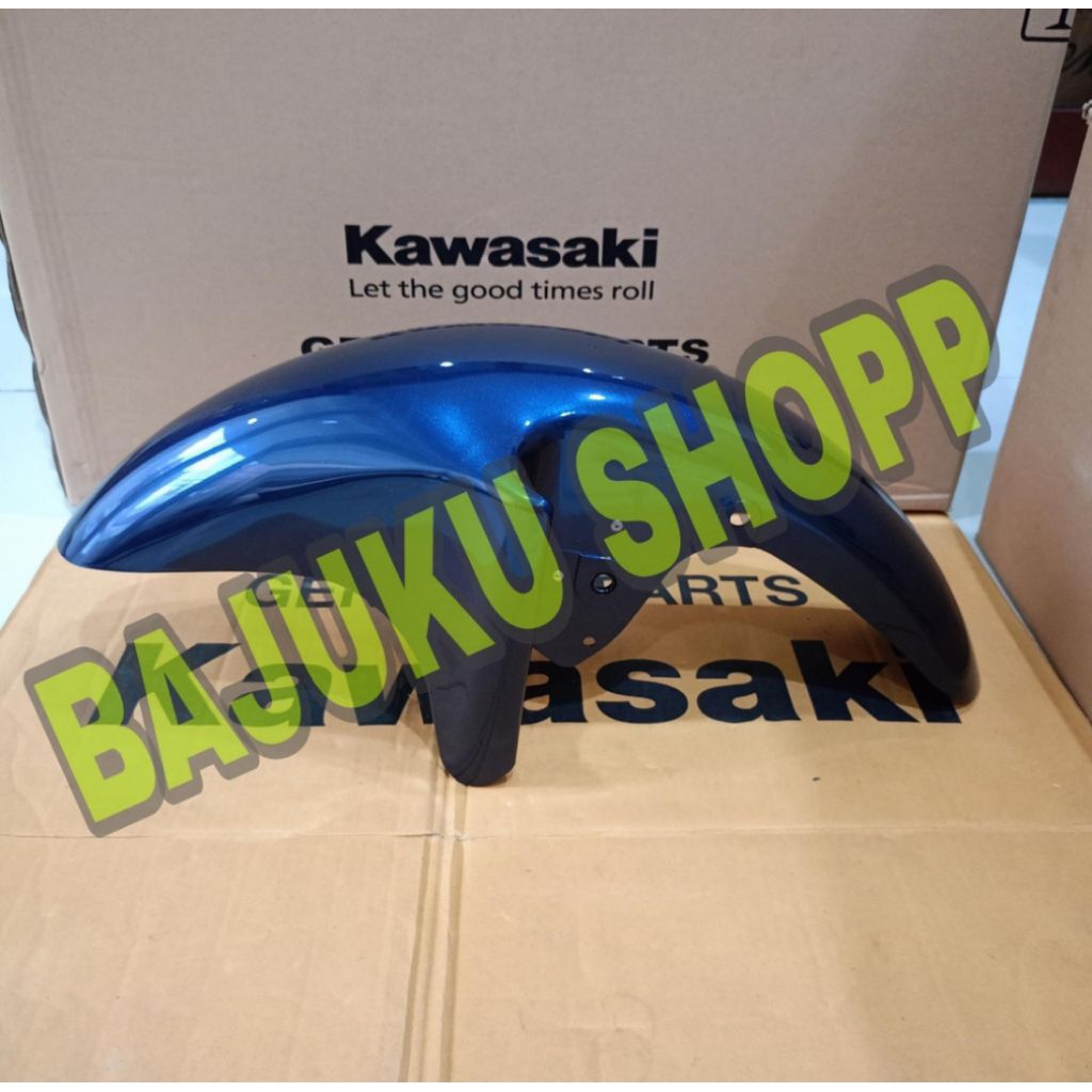 SPAKBOR DEPAN NINJA RR OLD ZX BIRU DONGKER/NAVY