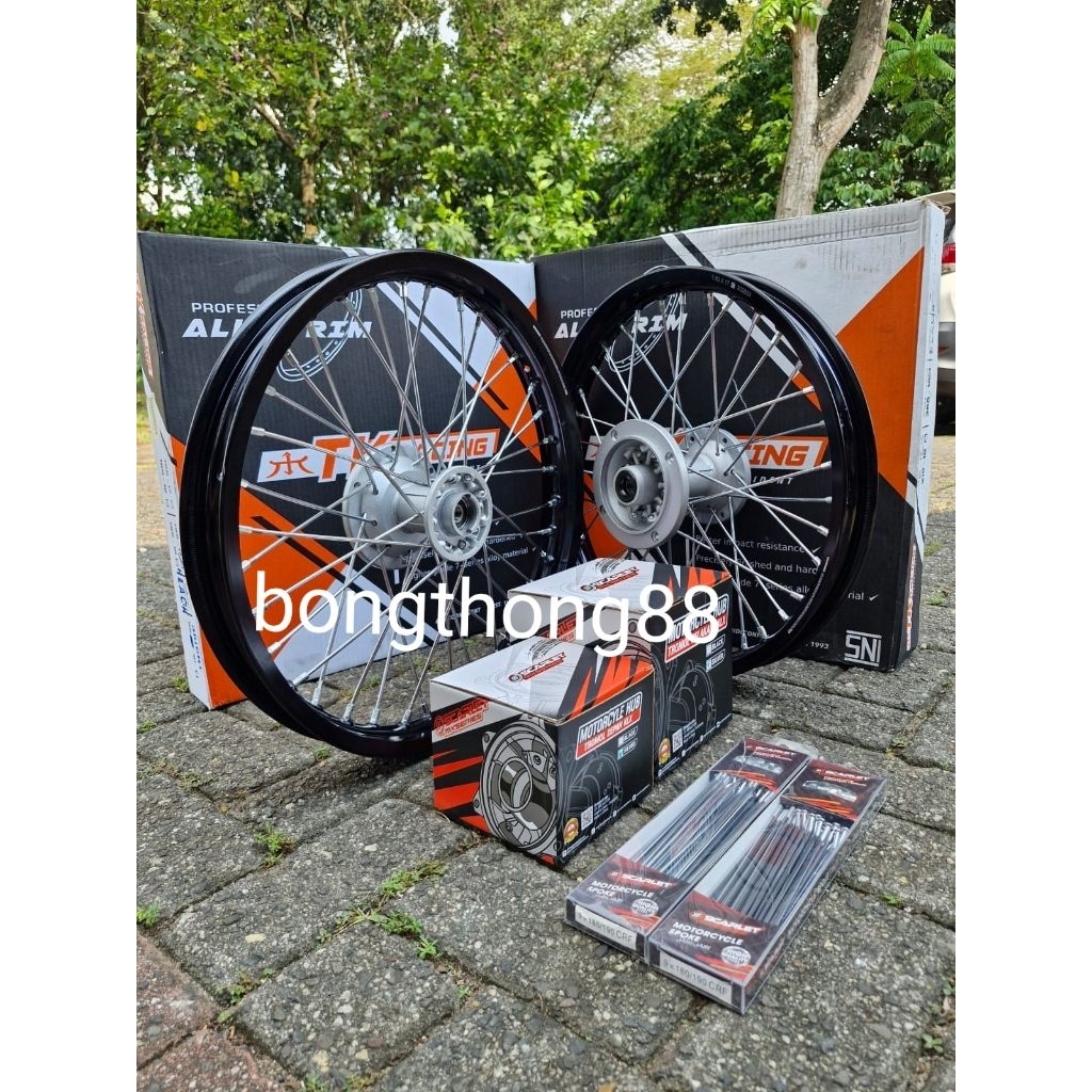 Sepakat Velg TK Racing 140 160 185 ring 17 Klx bf dtracker Tromol Scarlet jari jari Scarlet bonus st