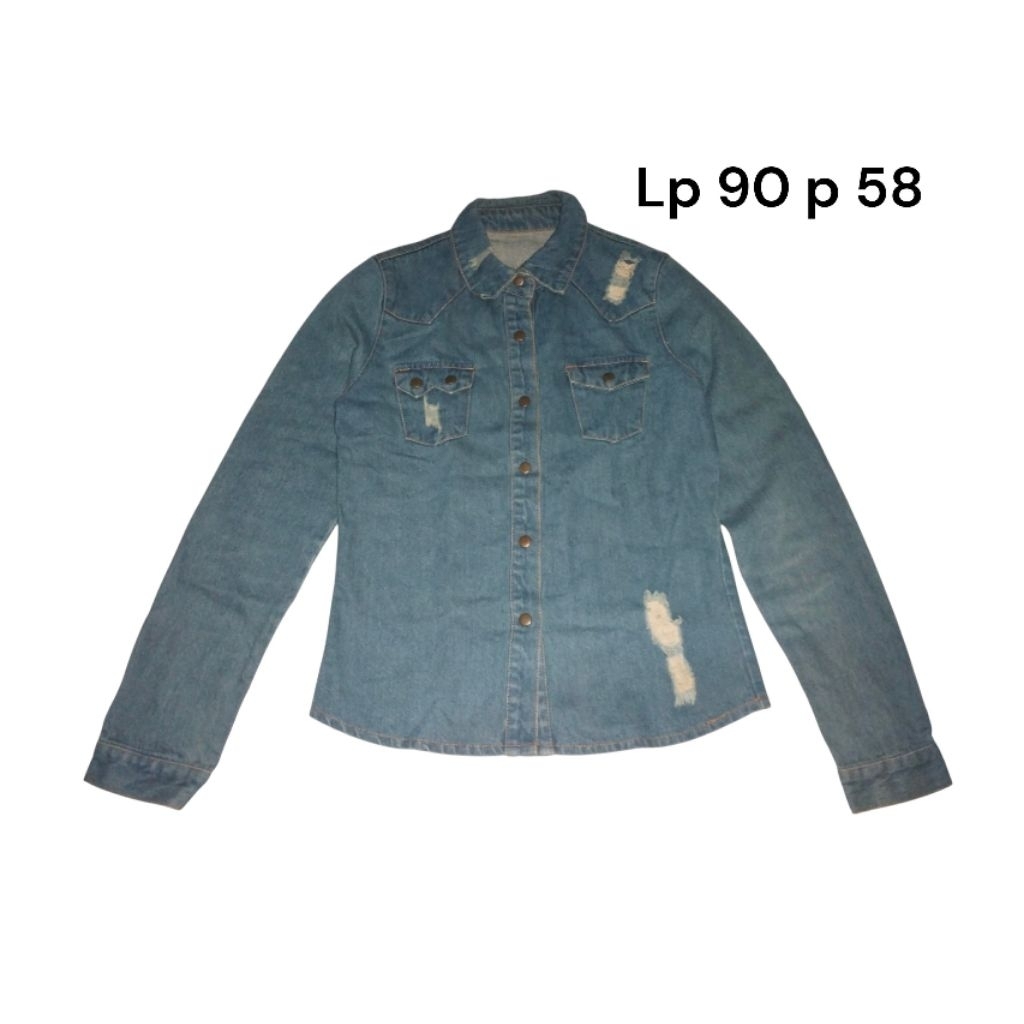 vest denim cewek