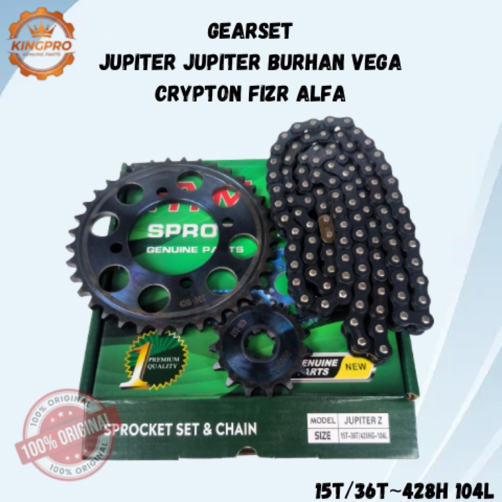 GEAR SET GEARSET  GIRSET JUPITER Z JUPITER BURHAN VEGA CRYPTON FIZR ALFA