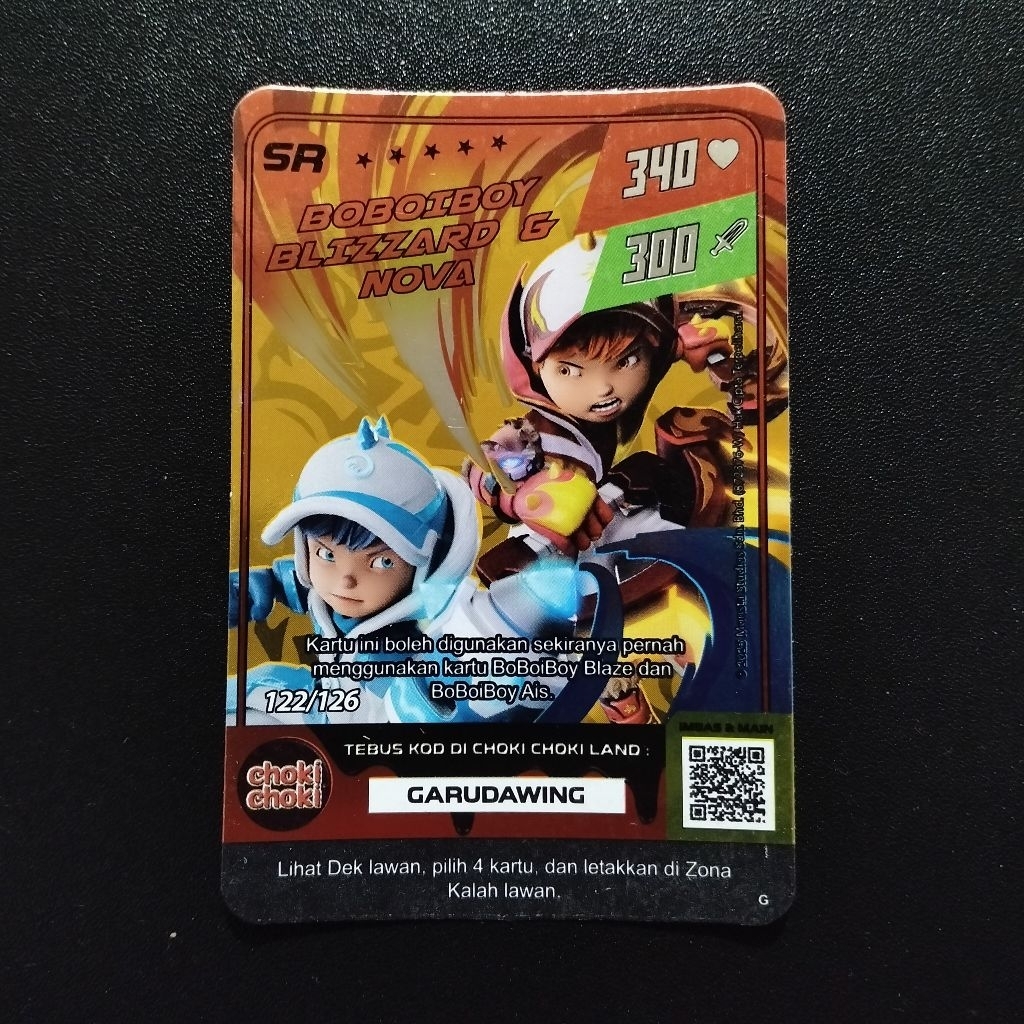 Monsta Galaxy Card 02 | Boboiboy Blizzard & Nova | Choki Choki 122/126