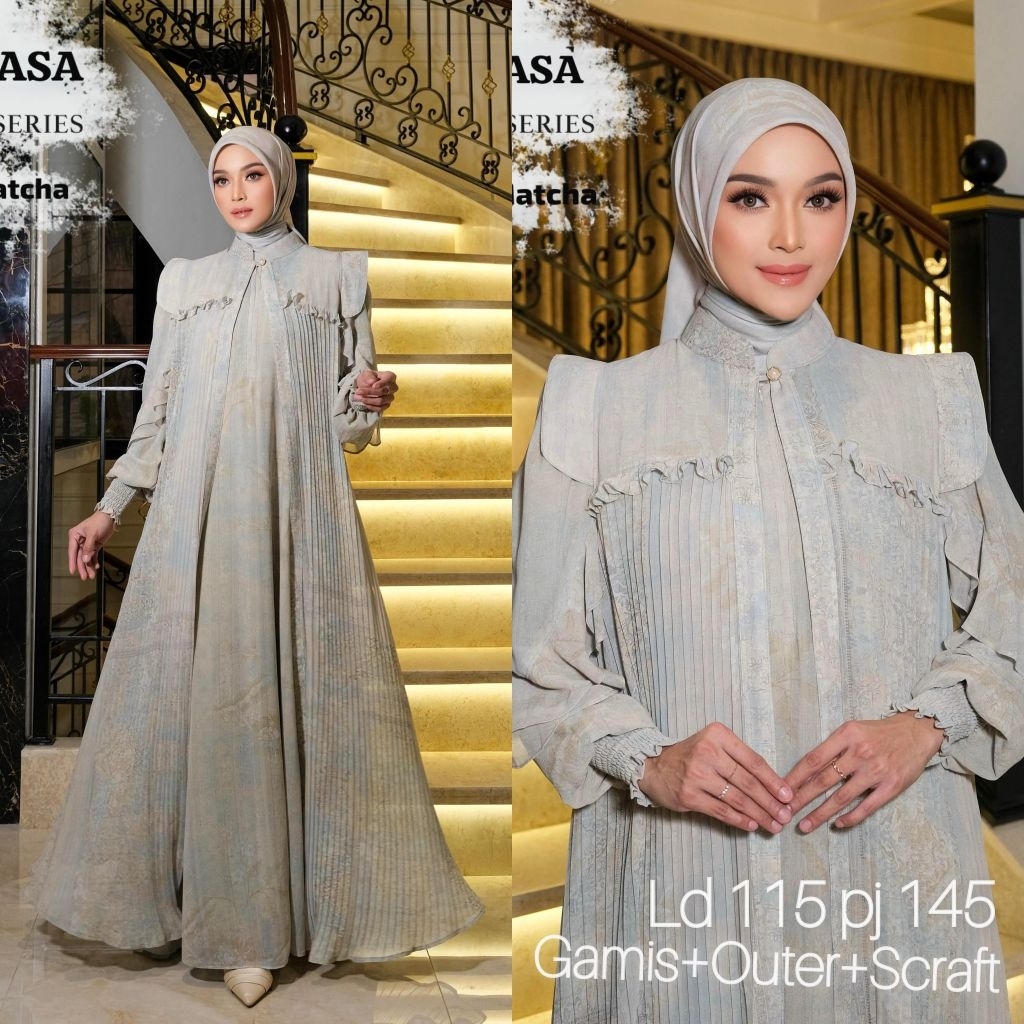 AGOEST HANGGONO SEDASE SERIES NAYA Syari Branded Set Khimar KAREENA SERIES By Agoest  Gamis Syari Ce