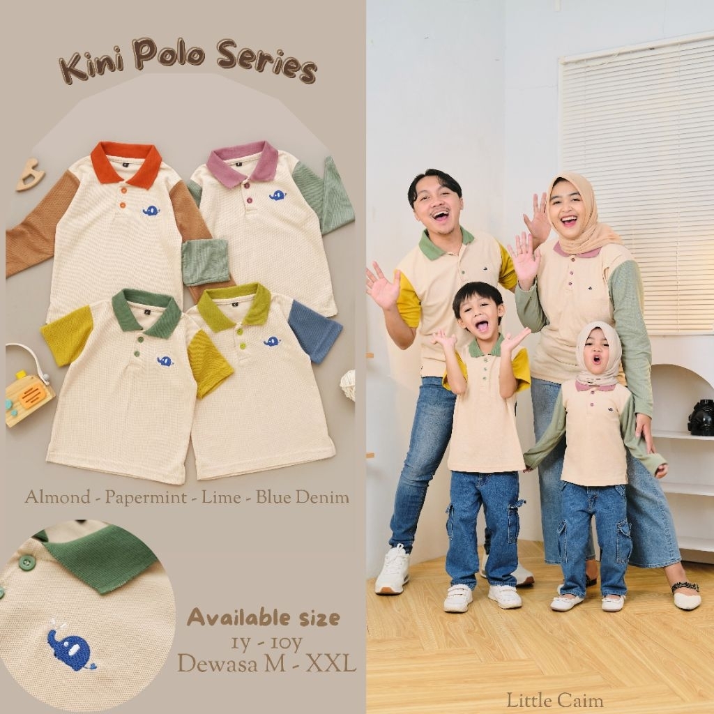 KINI POLO SERIES - Littlecaim - kaos polo couple anak & dewasa