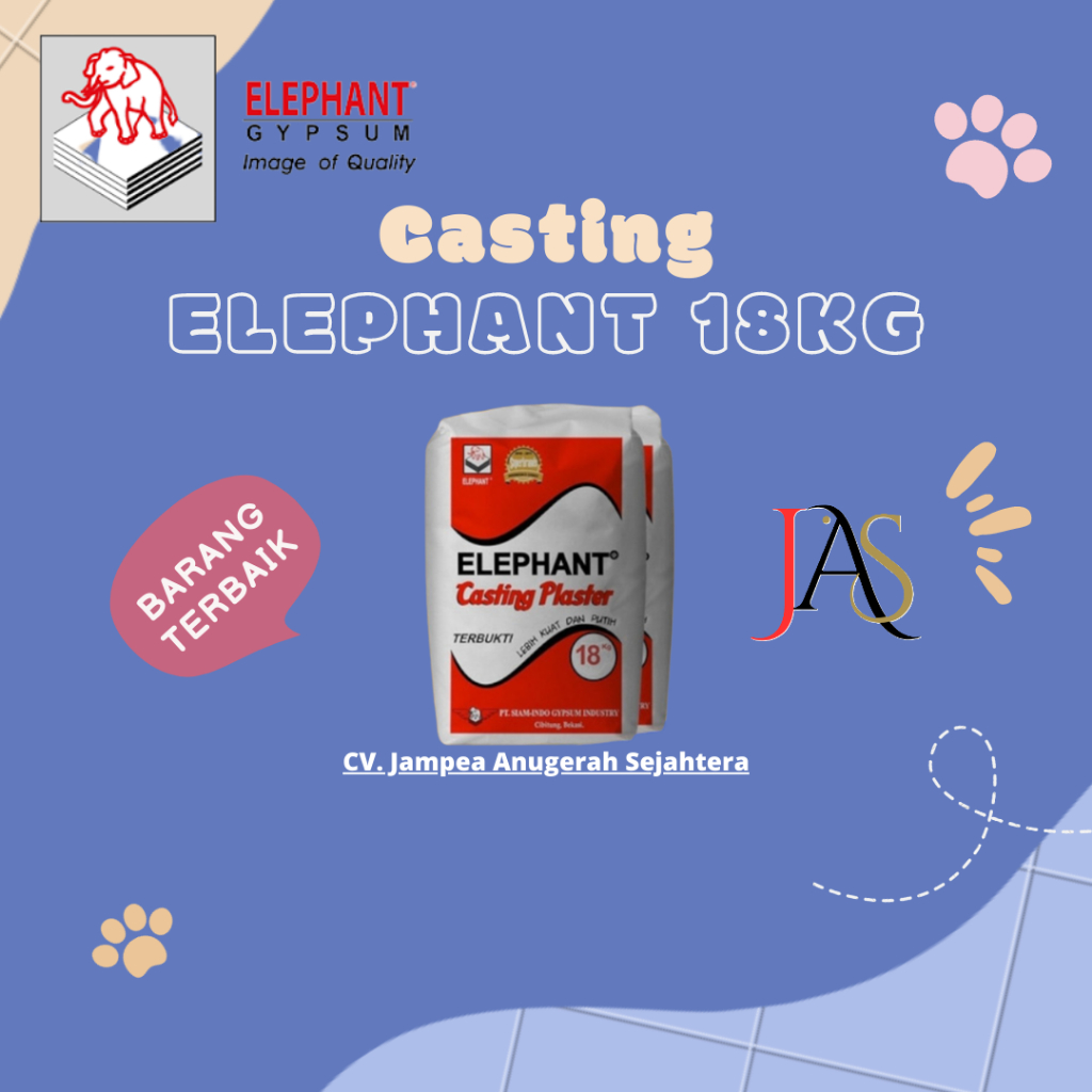 Casting Elephant 18kg / Plaster Elephant / Kesting Elephant 18Kg