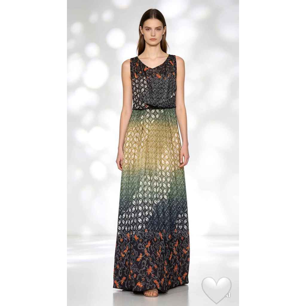 DRESS PESTA DEWASA REMAJA SIFON MOTIF LD 82 PB 140 BARU