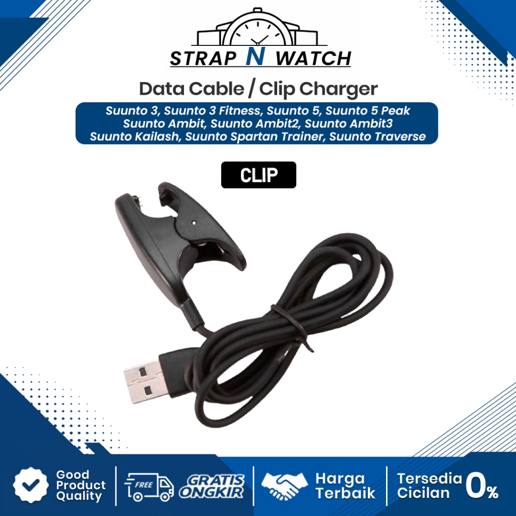 Kabel Data Kabel Charger Charging Cable Type CLIP Suunto Spartan Sport Trainer Spartan Trainer