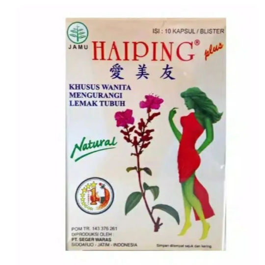 haiping pelangsing alami isi 10 kapsul