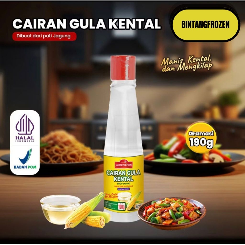 (HALAL) CAIRAN GULA KENTAL 190GR / GULA KENTAL / SIRUP JAGUNG / PEMANIS JAGUNG / MULYEOT