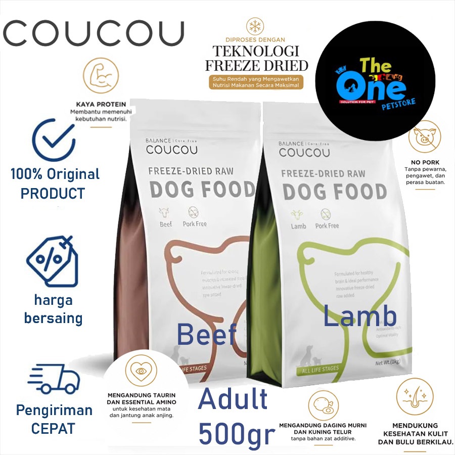 COUCOU Lamb Dry Dog Food All Life Stages Freshpack 500gr COUCOU ADULT