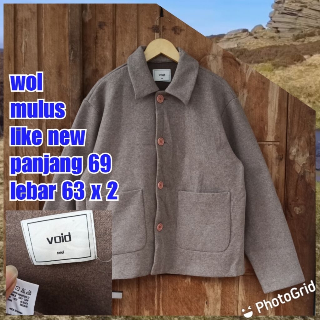 jaket work kerja casual Harrington outer tebal double pocket wo void korea