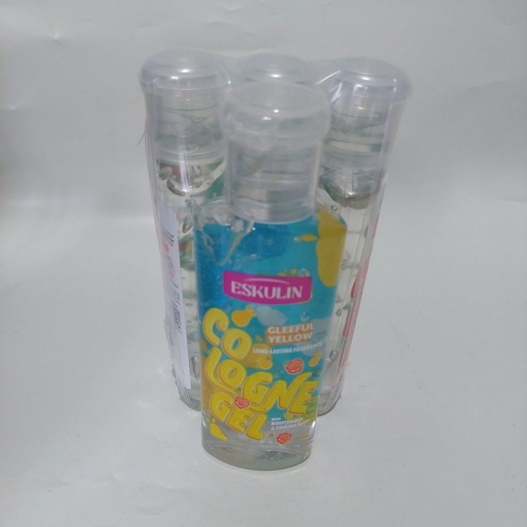 [ 3 Pcs Besar ] Eskulin Cologne Gel GLEEFUL YELLOW Long- lasting Fragrance 100 ml/ Wangi Tahan lama/